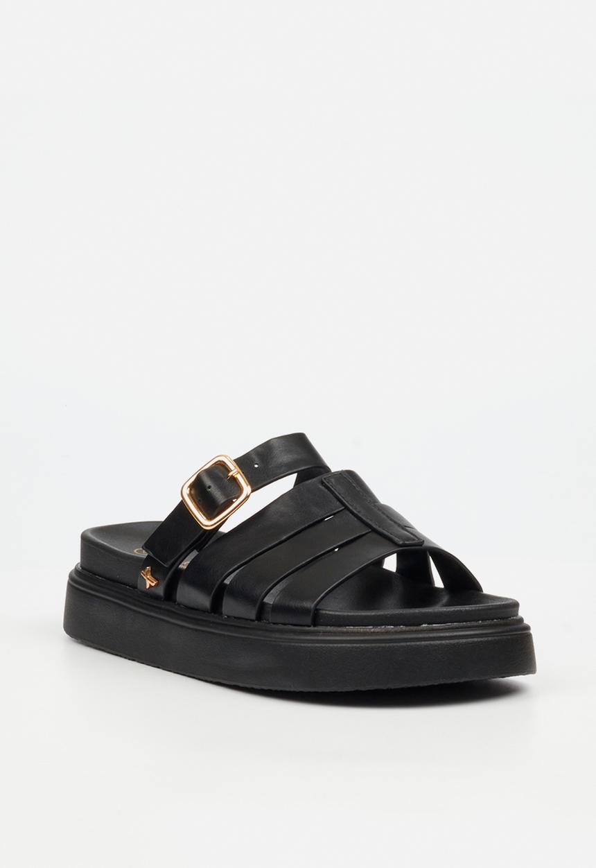 Rock & Co - Absolut 4 chunky open toe fisherman sandal - black