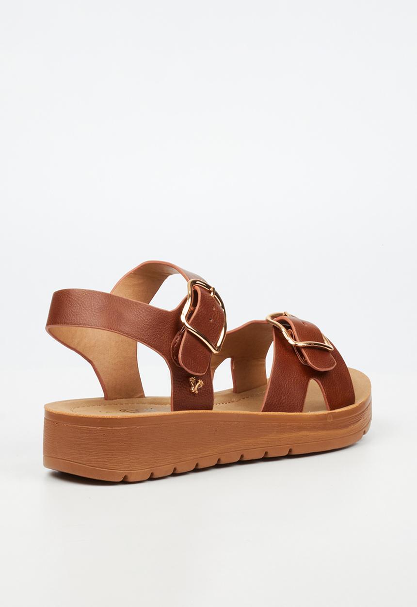 Butterfly Feet - Xara 7 Open Toe Ankle Strap - Brown