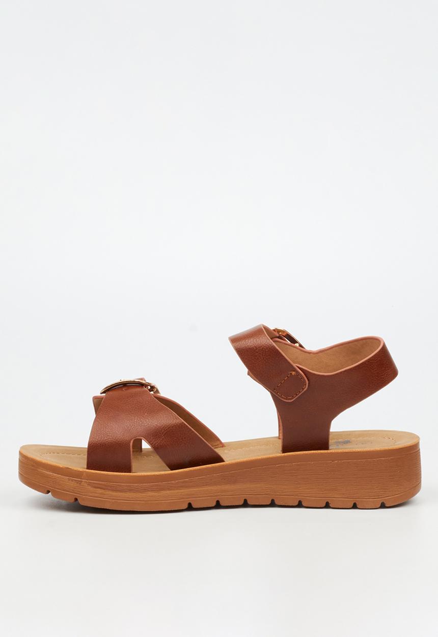 Butterfly Feet - Xara 7 Open Toe Ankle Strap - Brown