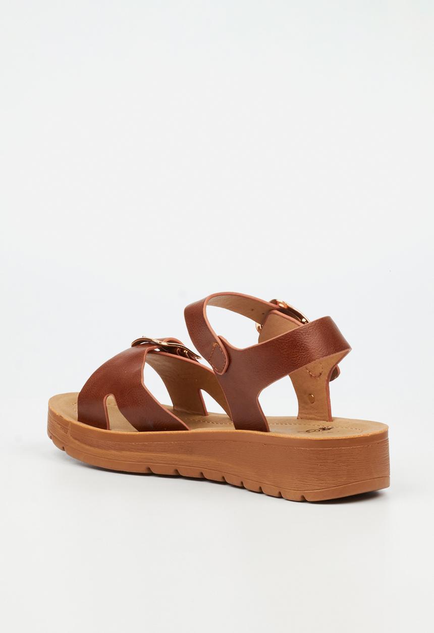 Butterfly Feet - Xara 7 Open Toe Ankle Strap - Brown