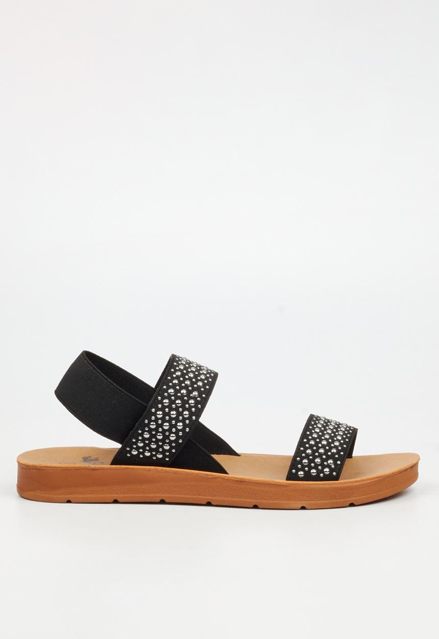 Butterfly Feet - Zina 23 Open Toe Slingback - Black