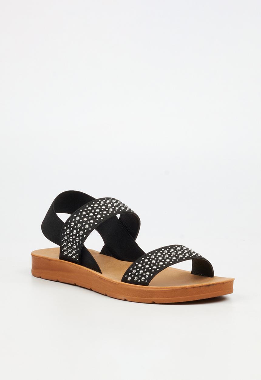 Butterfly Feet - Zina 23 Open Toe Slingback - Black