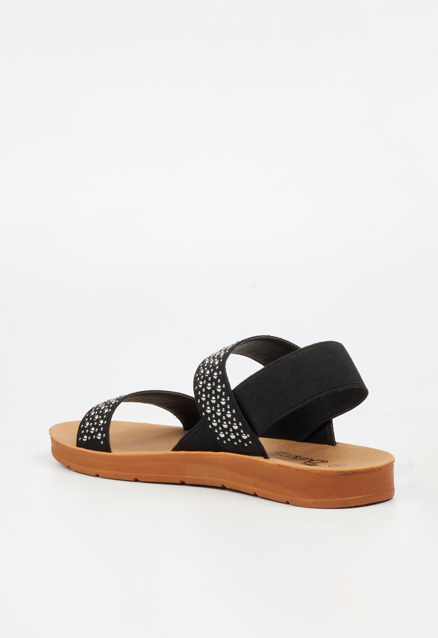 Butterfly Feet - Zina 23 Open Toe Slingback - Black