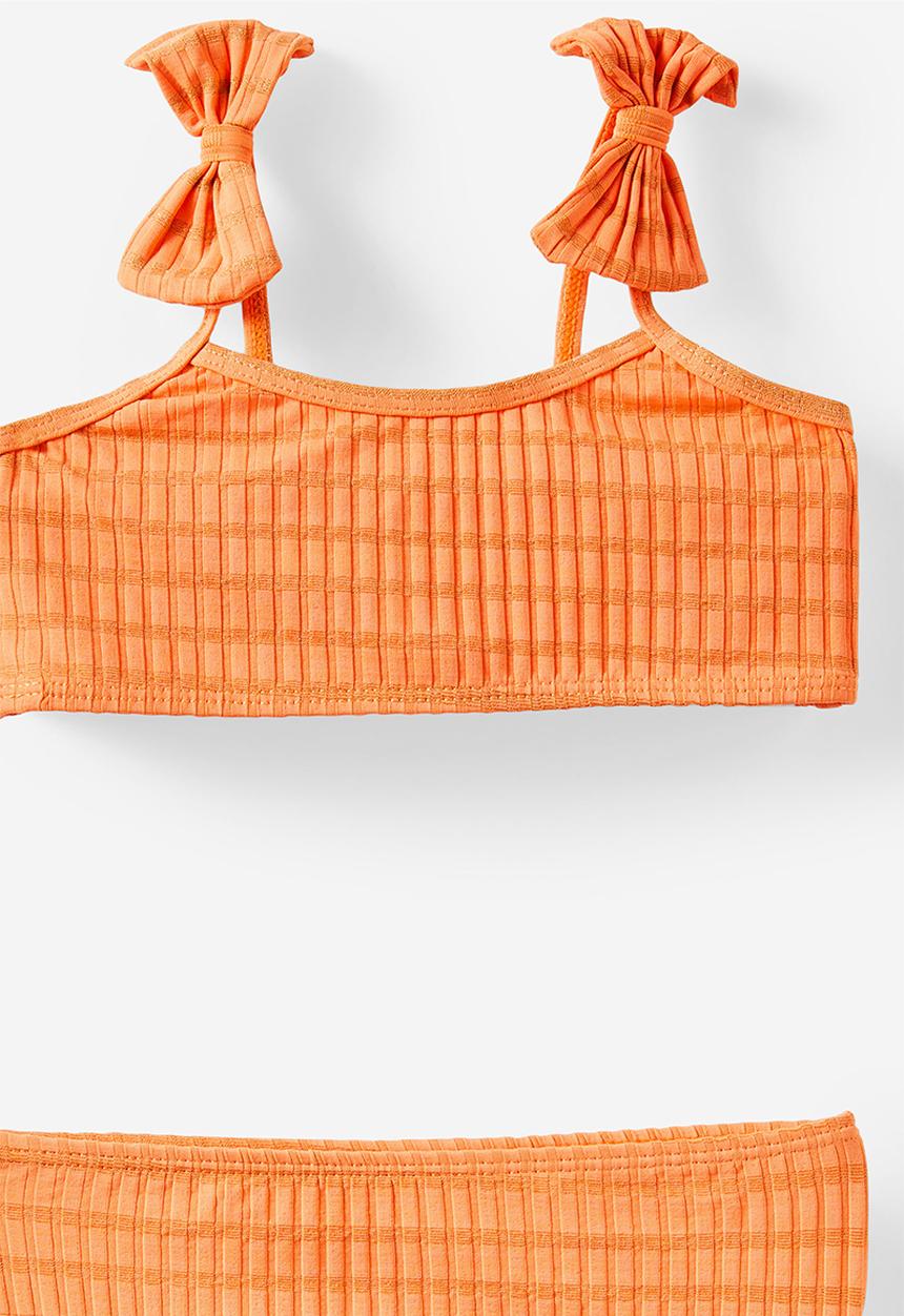 Cotton On - Peggy bow bikini - mandarin pop/shimmer stripe