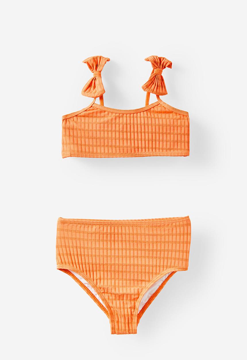 Cotton On - Peggy bow bikini - mandarin pop/shimmer stripe