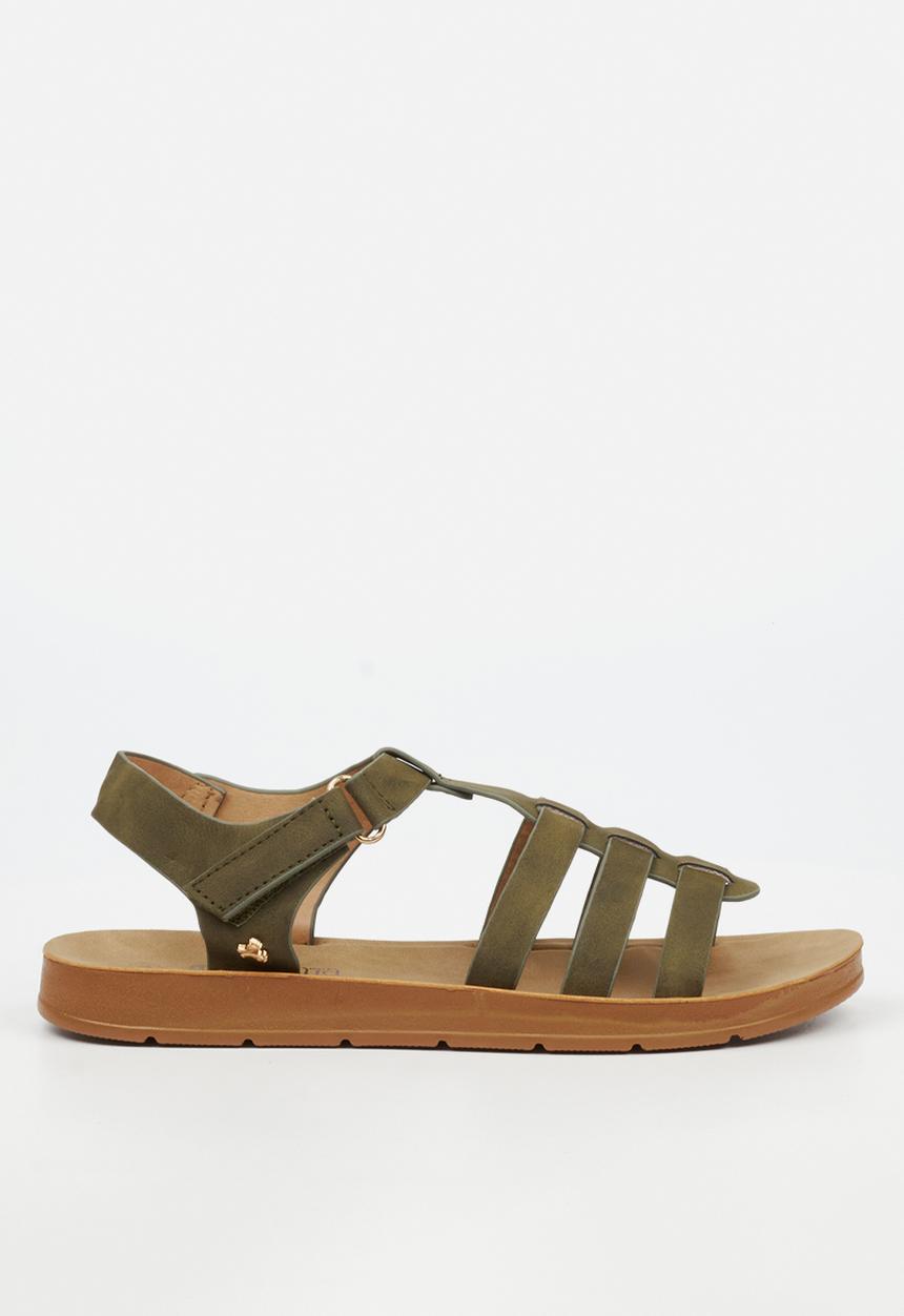 Butterfly Feet - Zina 24 Open Toe Ankle Strap - Green