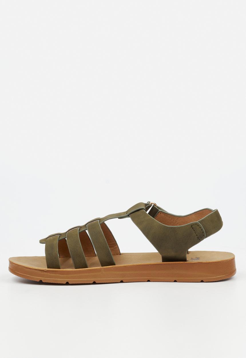 Butterfly Feet - Zina 24 Open Toe Ankle Strap - Green
