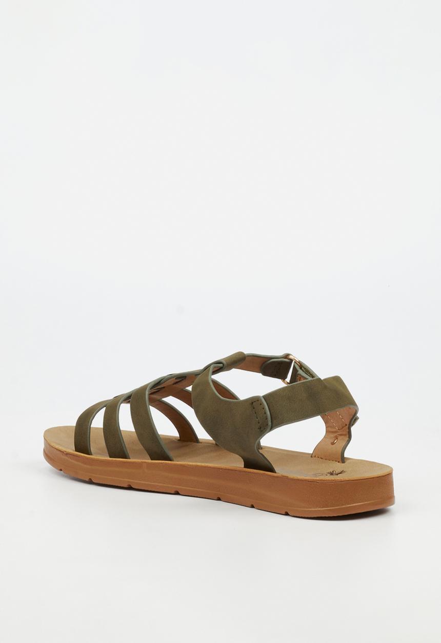 Butterfly Feet - Zina 24 Open Toe Ankle Strap - Green