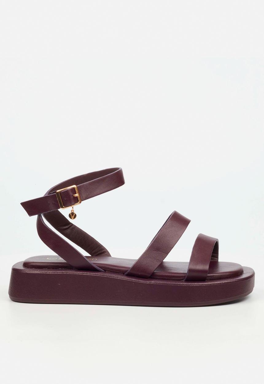 Viabeach - COCONUT 34 Thick Double Strap Sandal - Plum