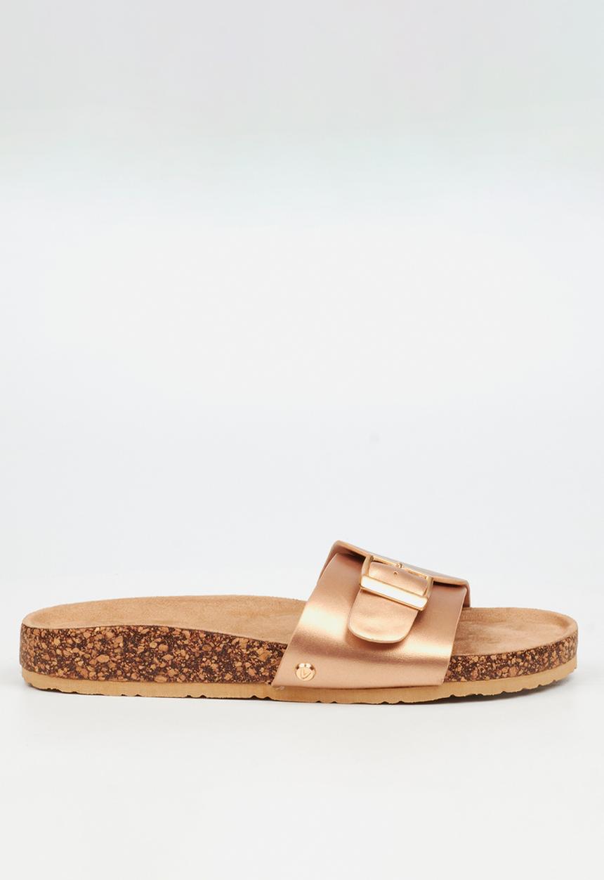 Viabeach - QORK 6 Comfort Sock Qork Sandal - Rose Gold