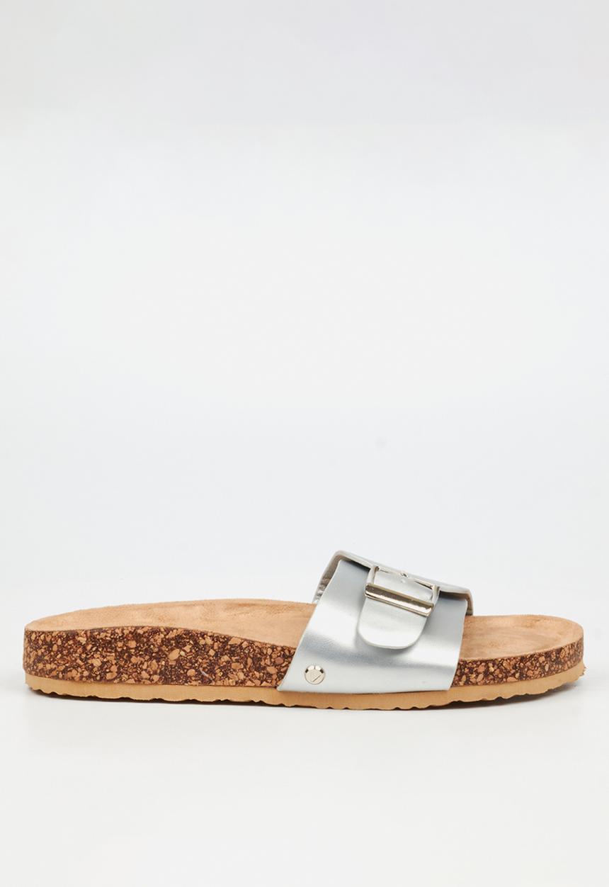 Viabeach - QORK 6 Comfort Sock Qork Sandal - Silver