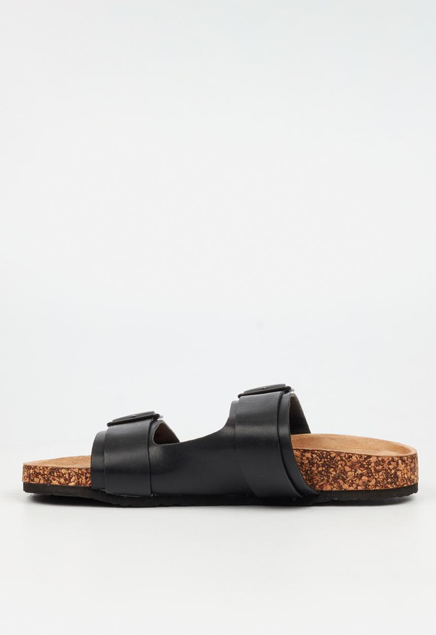 Viabeach - QORK 7 Comfort Sock Double Strap Qork Sandal - Black