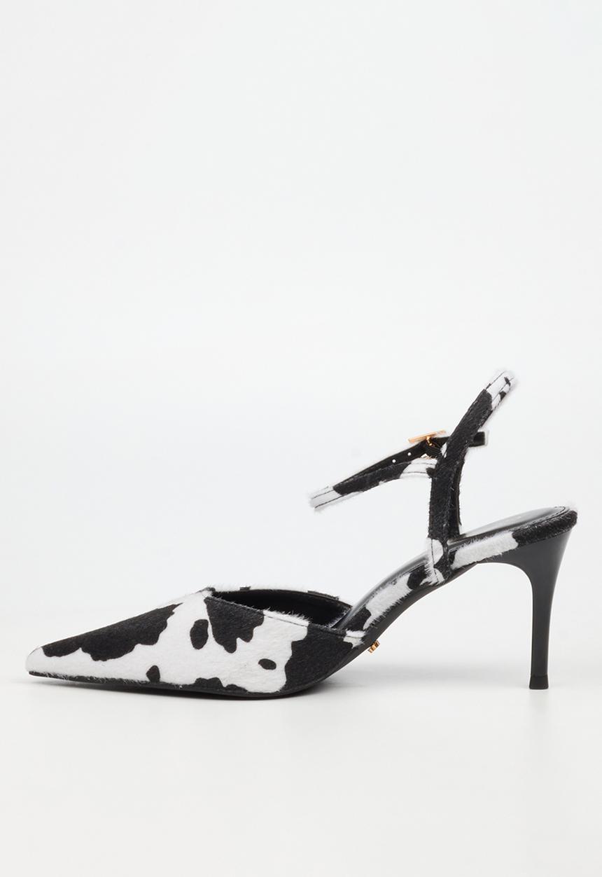 Miss Black - Gallery 1 court heel - cow