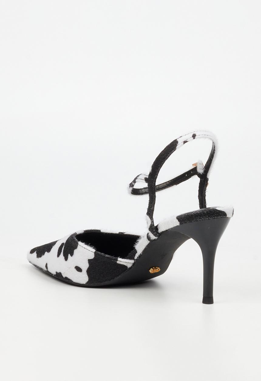 Miss Black - Gallery 1 court heel - cow