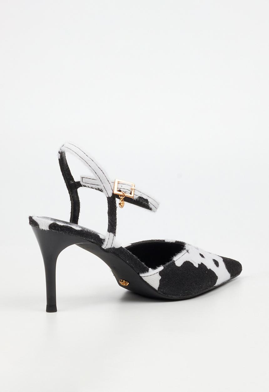 Miss Black - Gallery 1 court heel - cow