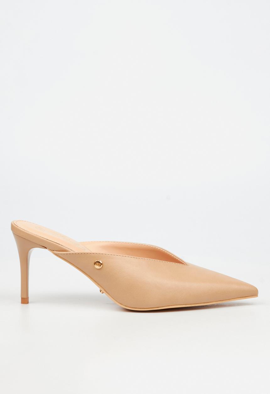 Miss Black - Gallery 3 bow mule heel - neutral