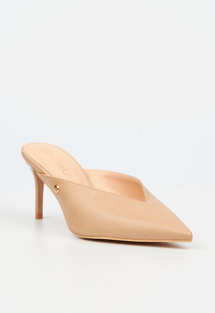 Miss Black - Gallery 3 bow mule heel - neutral