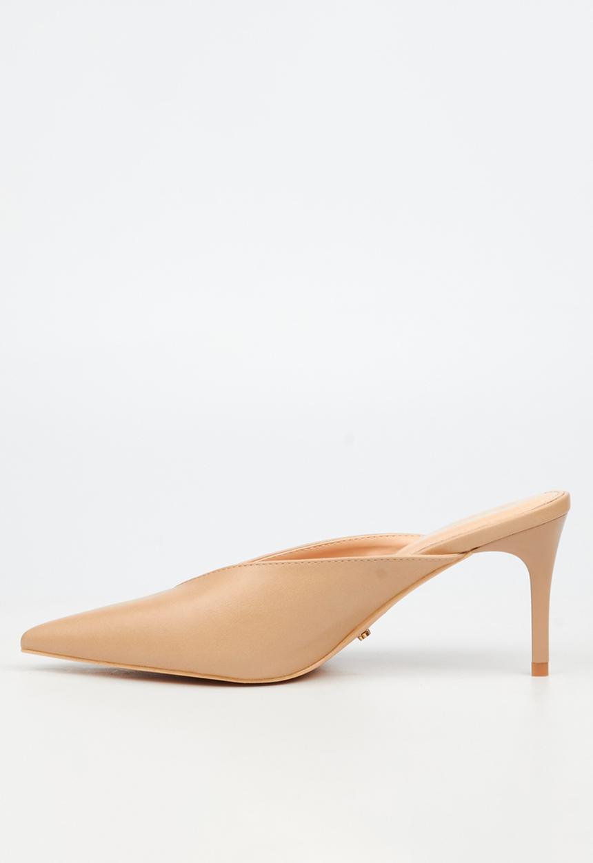 Miss Black - Gallery 3 bow mule heel - neutral