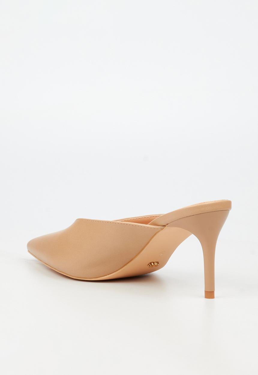 Miss Black - Gallery 3 bow mule heel - neutral