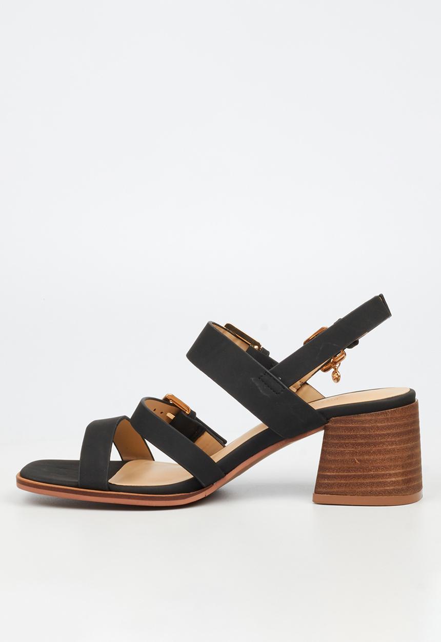 Miss Black - Jungle 2 chunky wooden heel - black