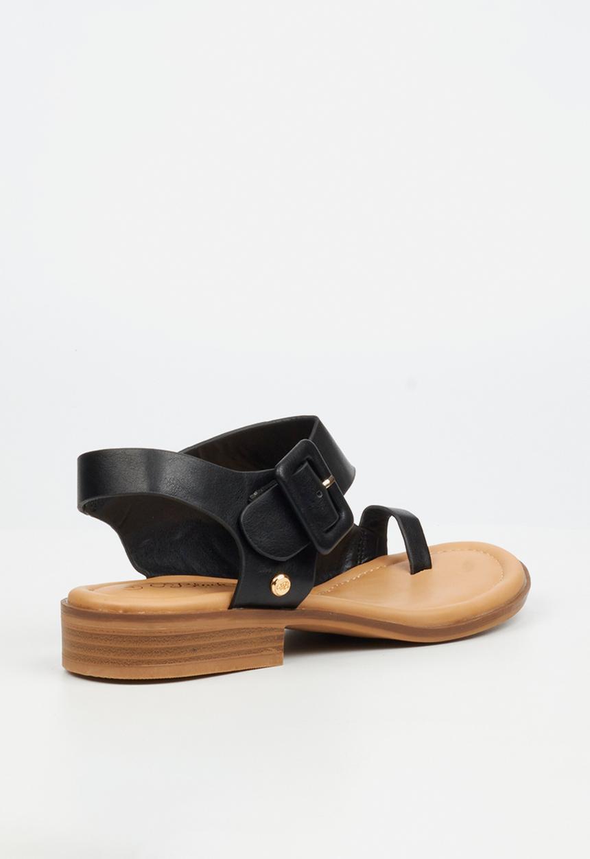 Miss Black - Micah 3 toe loop sandal - black