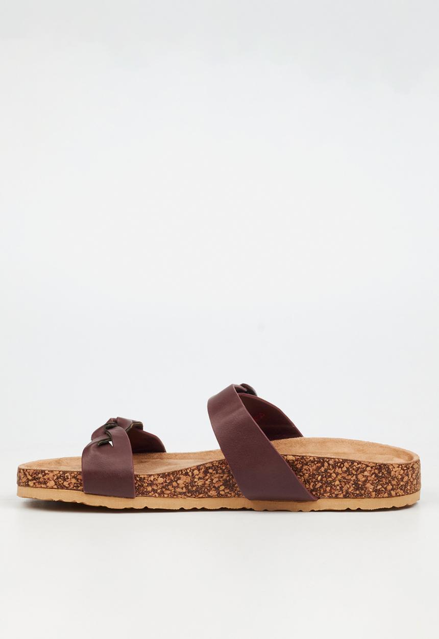 Viabeach - QORK 8 Comfort Sock Braided Strap Qork Sandal - Plum