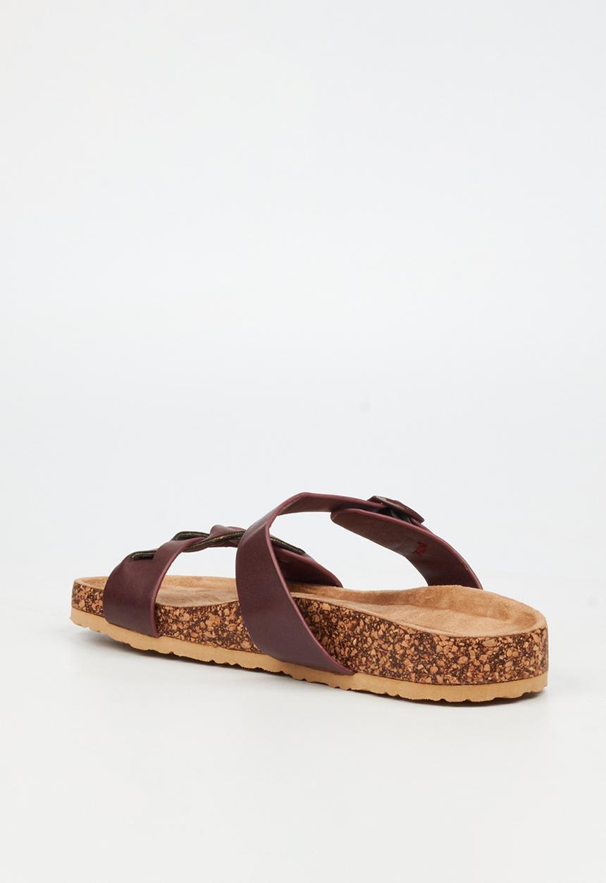 Viabeach - QORK 8 Comfort Sock Braided Strap Qork Sandal - Plum