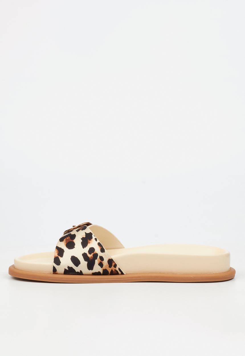 Miss Black - Polpetta 2 buckle sandal - leopard