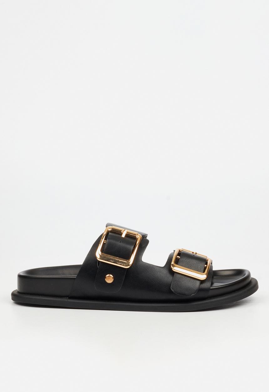 Miss Black - Polpetta 3 Double Buckle Sandal - Black