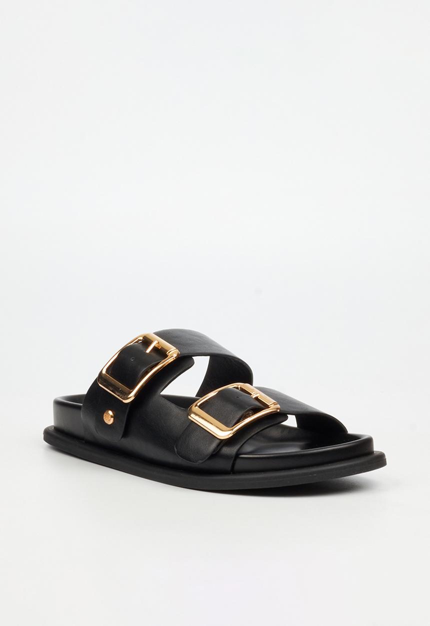 Miss Black - Polpetta 3 Double Buckle Sandal - Black