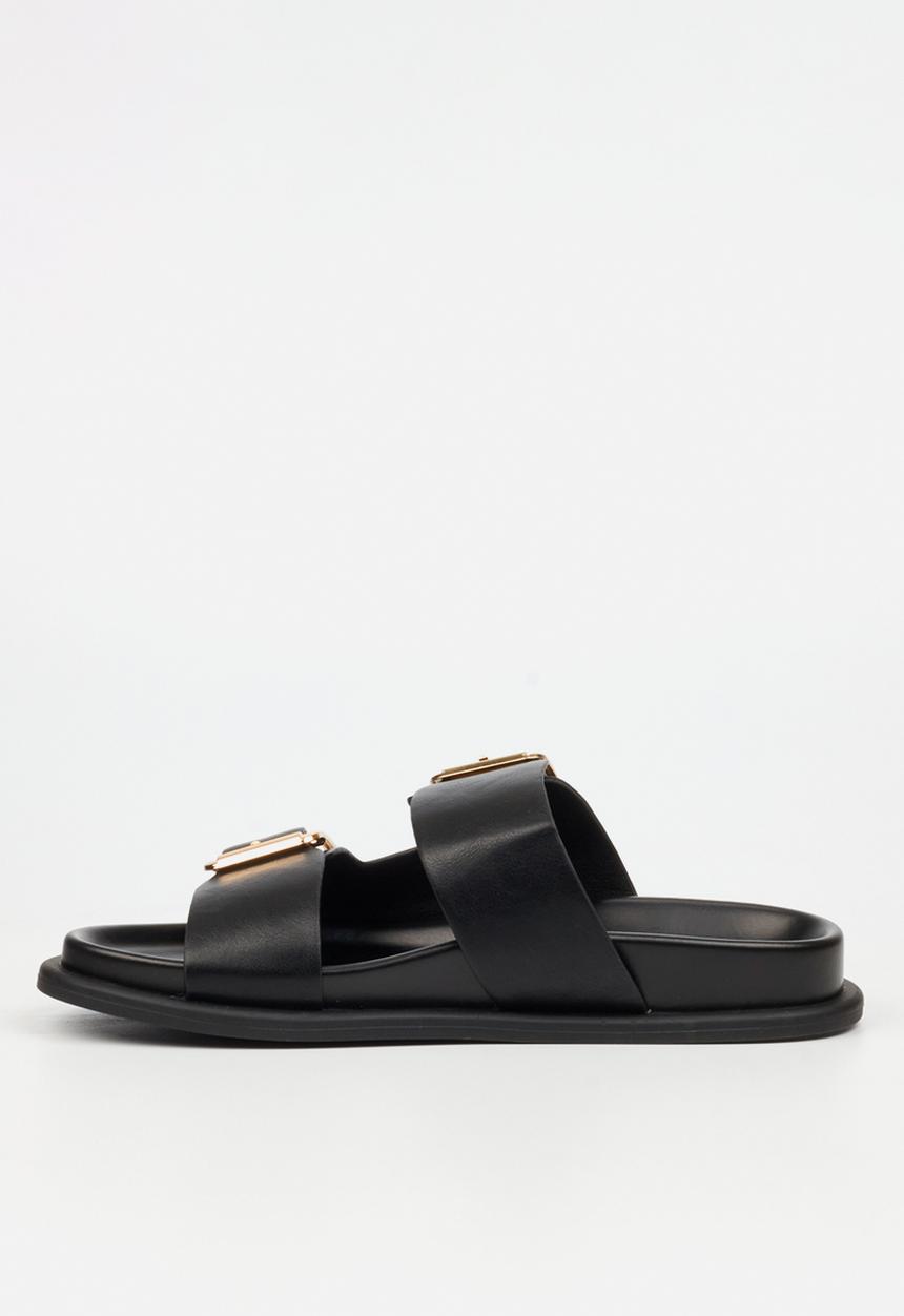 Miss Black - Polpetta 3 Double Buckle Sandal - Black