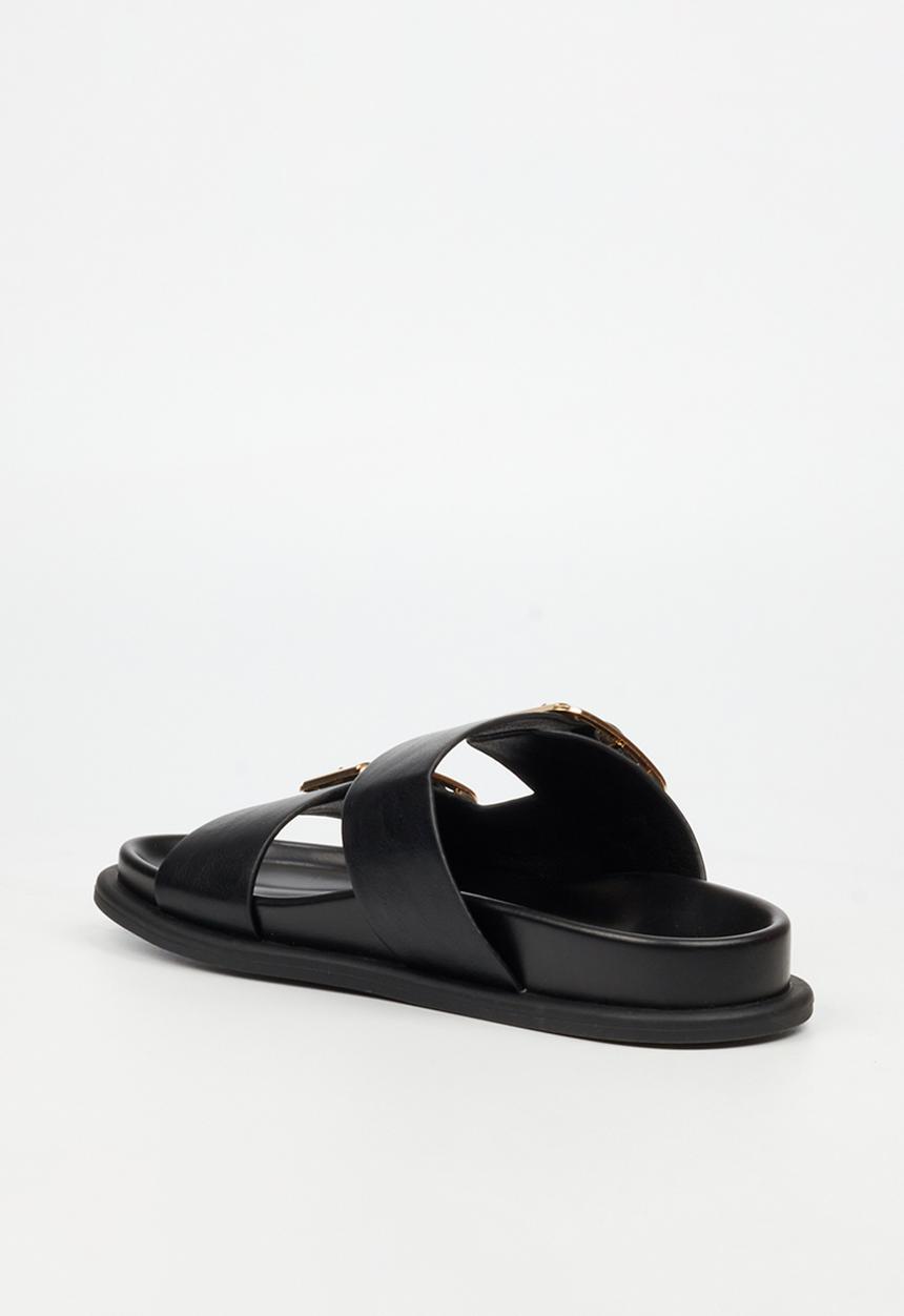 Miss Black - Polpetta 3 Double Buckle Sandal - Black