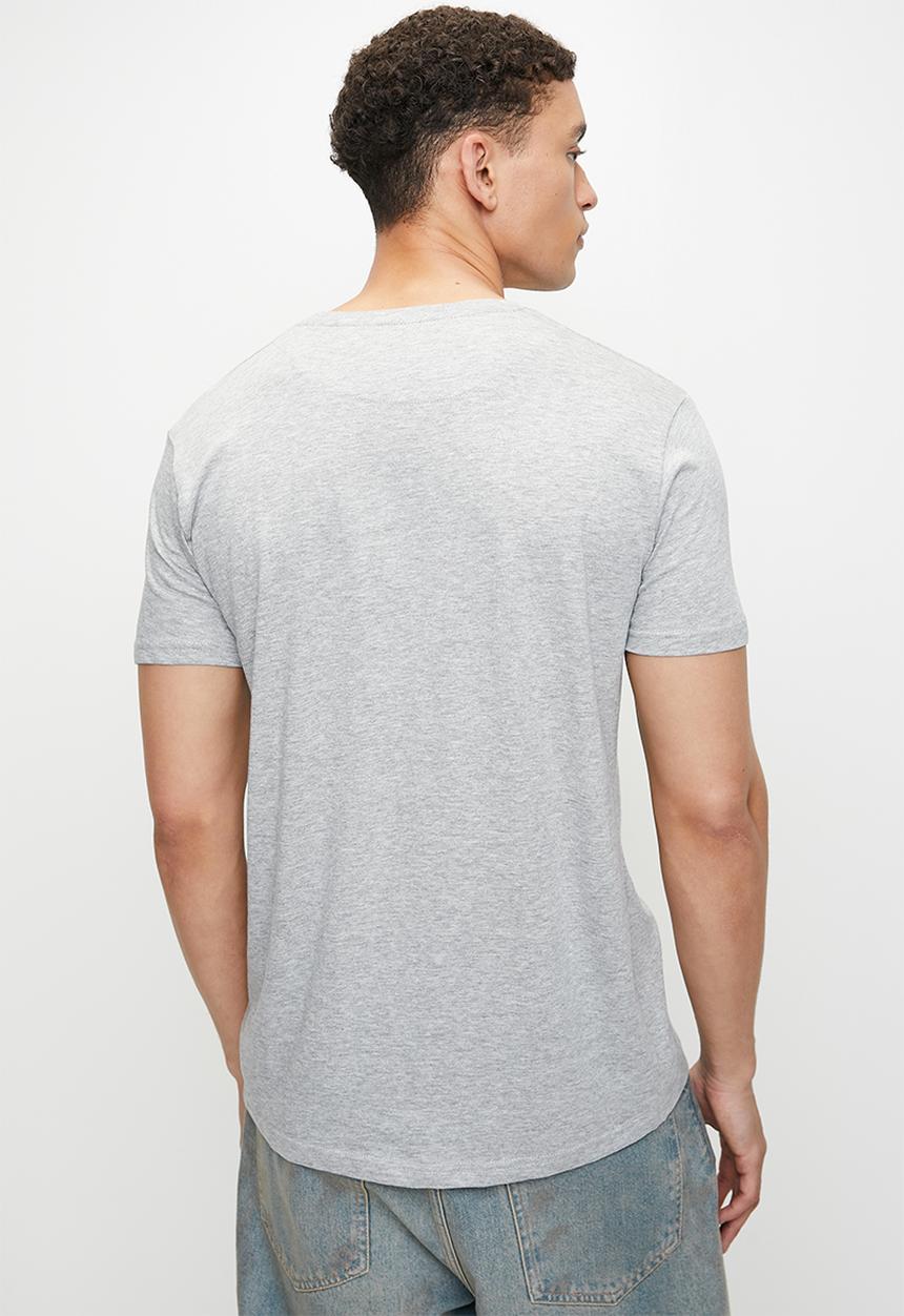 Brave Soul - 3 Pack Tee - Black, White & Light Grey Marl