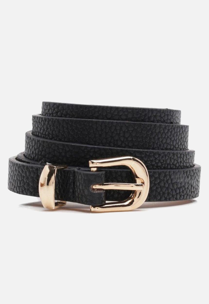 boohoo - Basic skinny belts 2 pack - tan & black