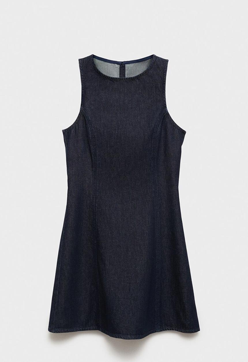 MANGO - Dress blossom -  open blue