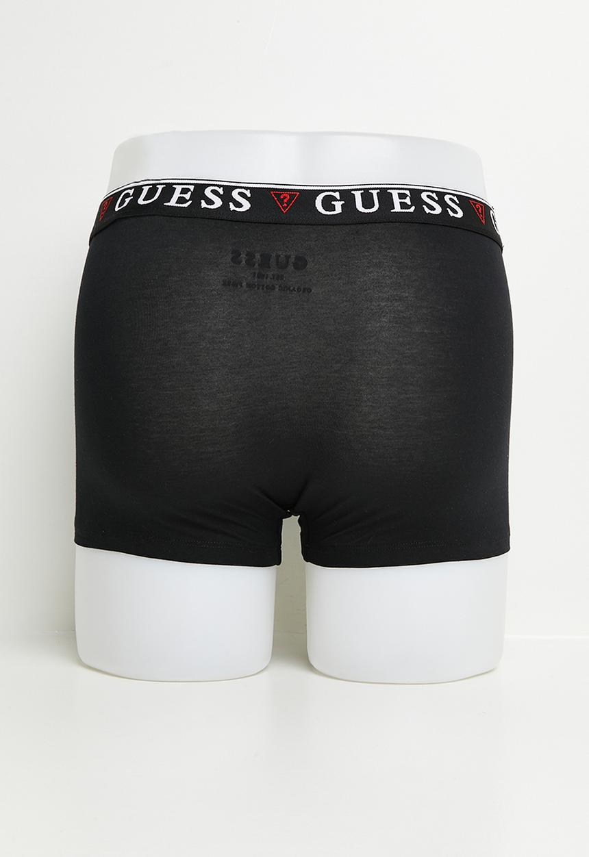 GUESS - Brian hero boxer trunk 3 pack - black white combo