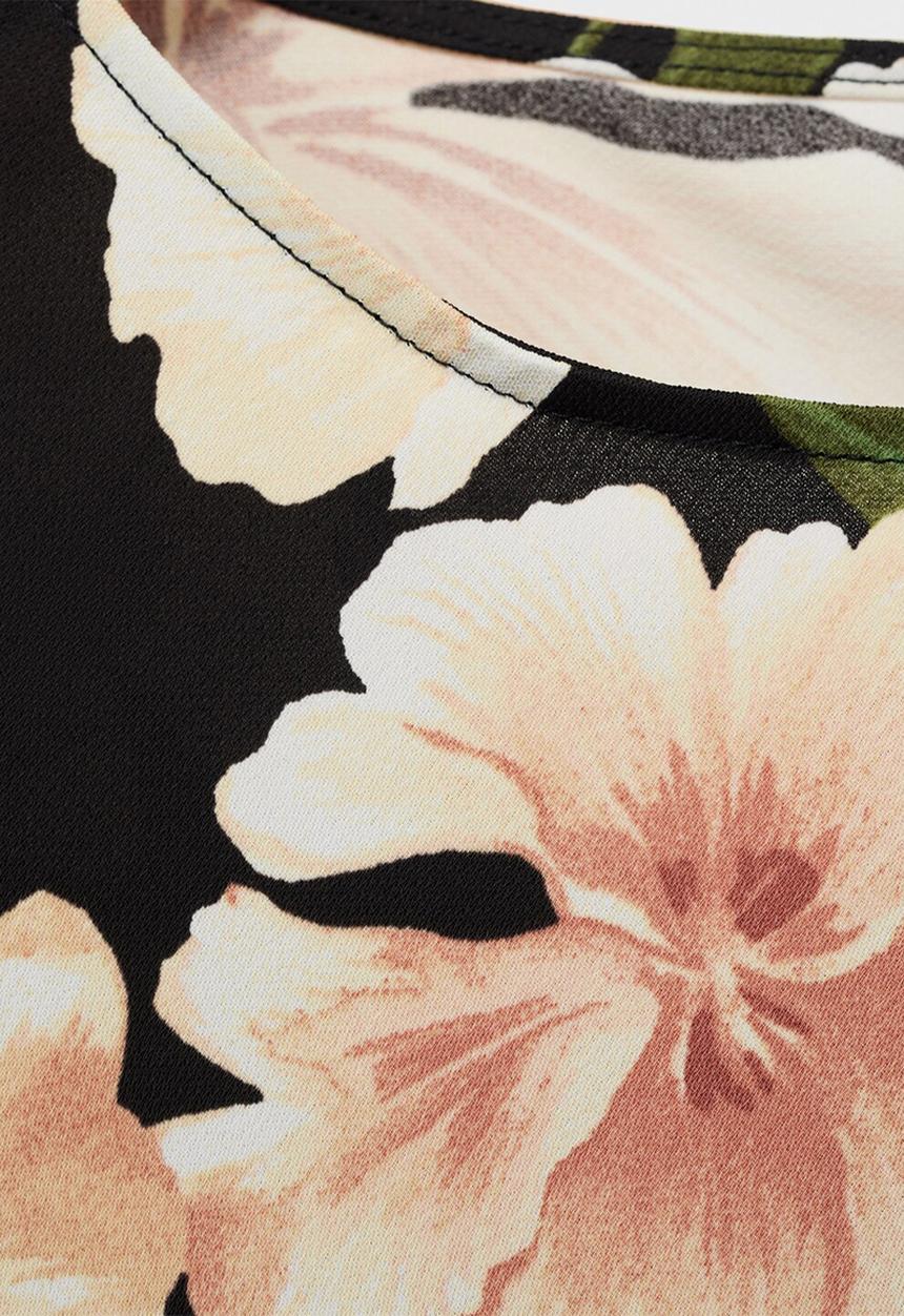 MANGO - Dress saltin -  black