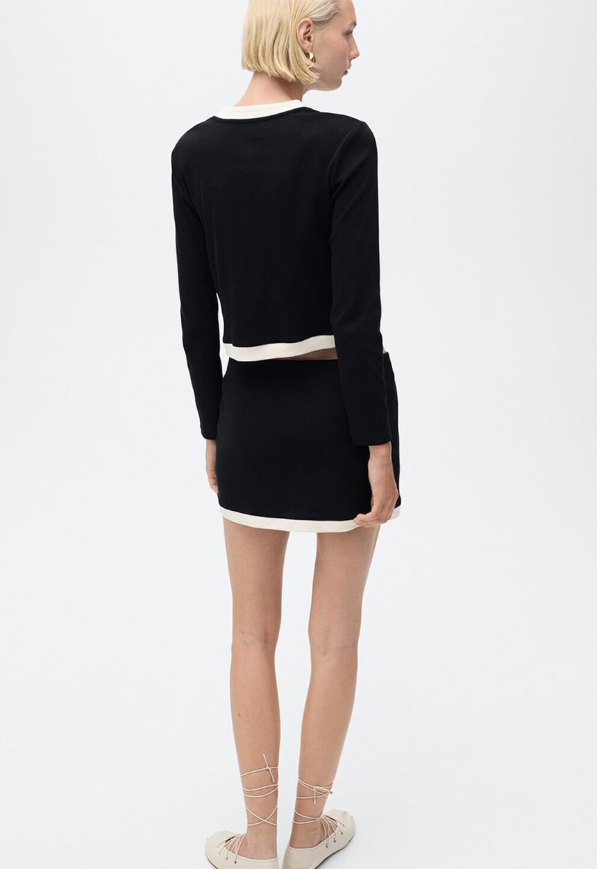 MANGO - Skirt pari -  black