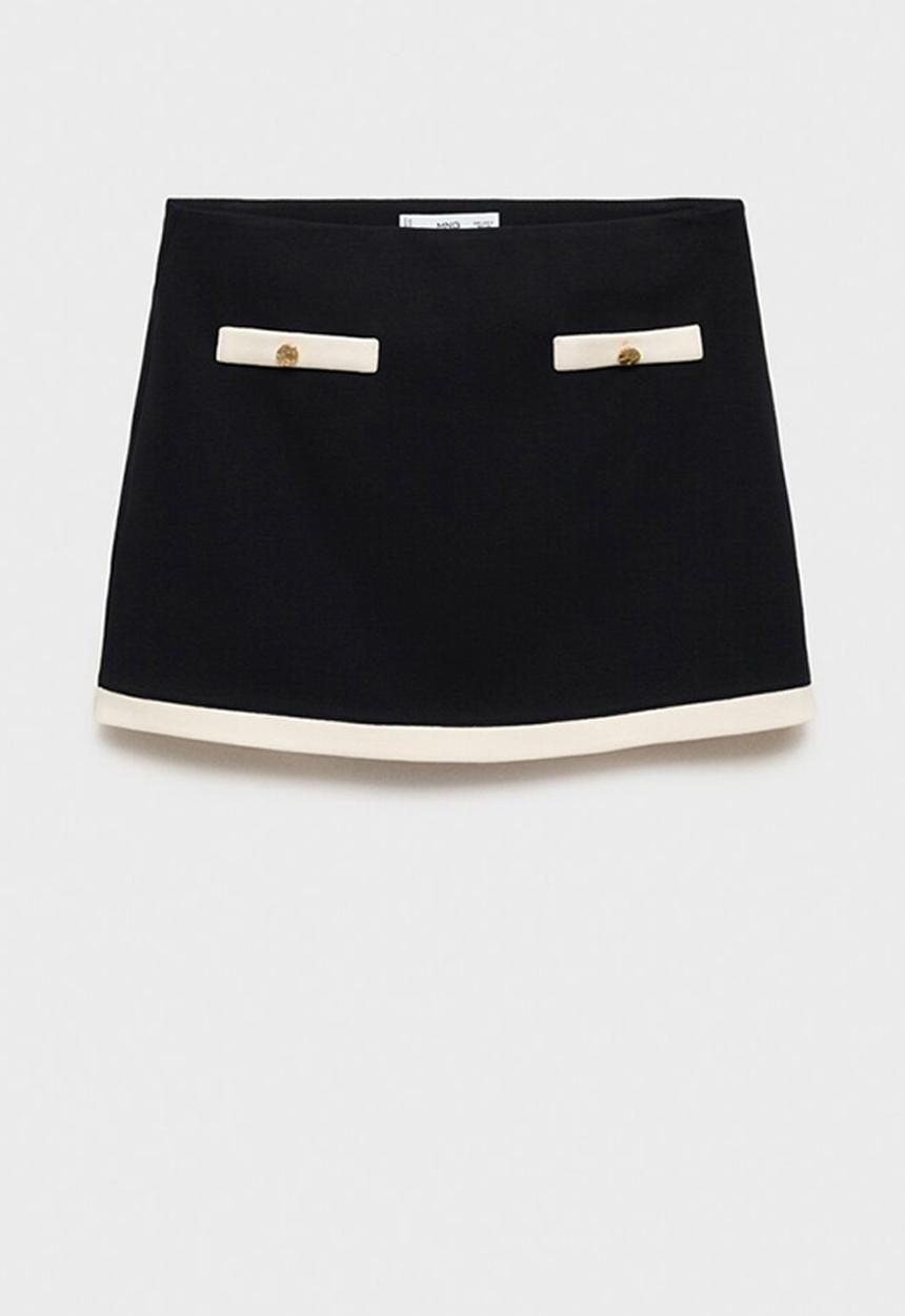 MANGO - Skirt pari -  black