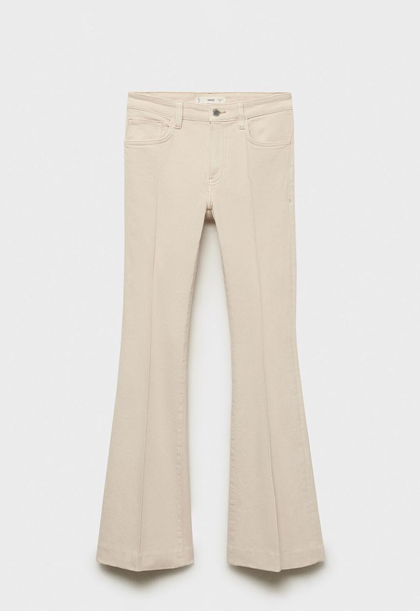 MANGO - Jeans Amelia - Light Beige