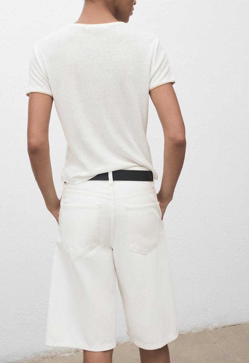 MANGO - T-shirt jane -  light beige