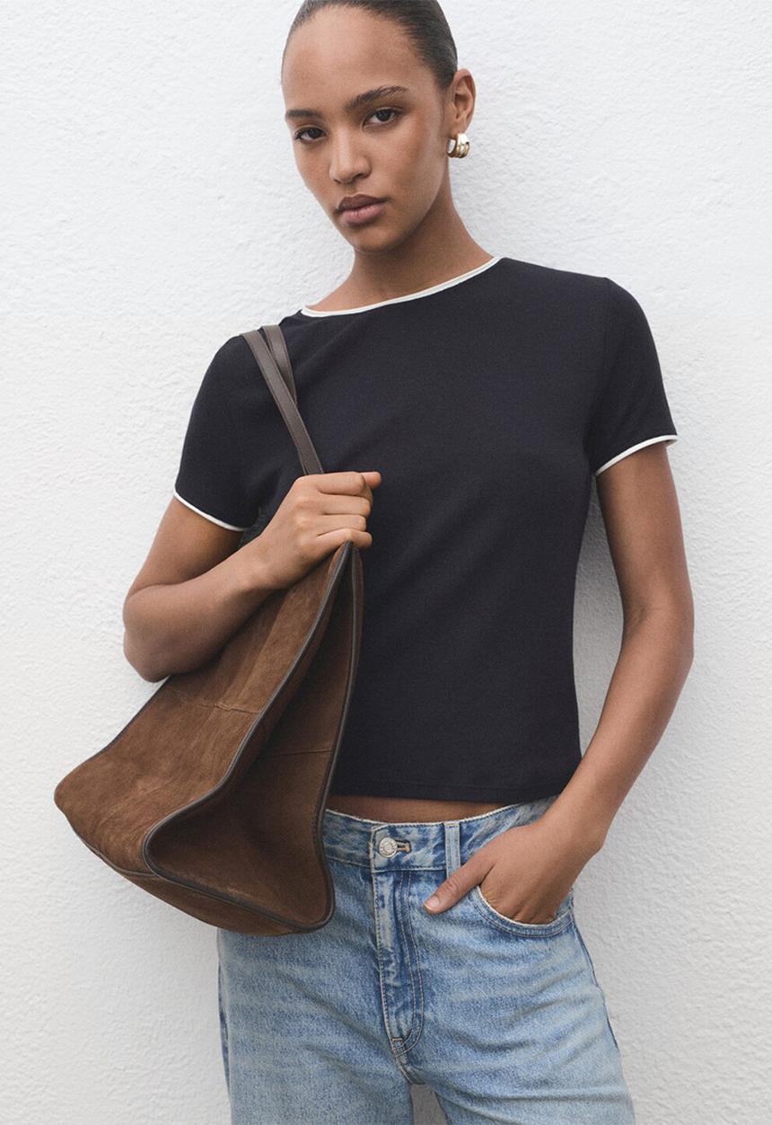 MANGO - T-shirt jane -  midnight navy