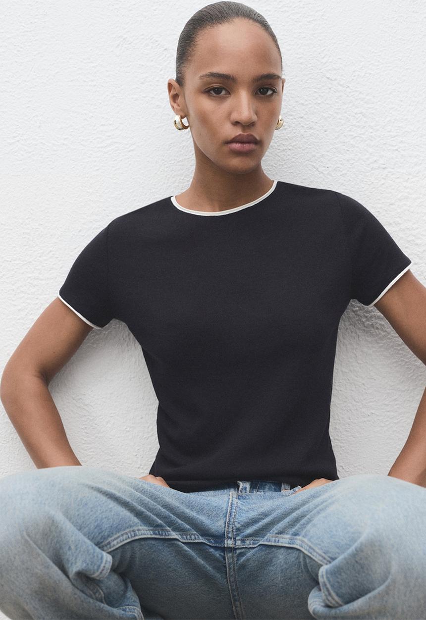 MANGO - T-shirt jane -  midnight navy