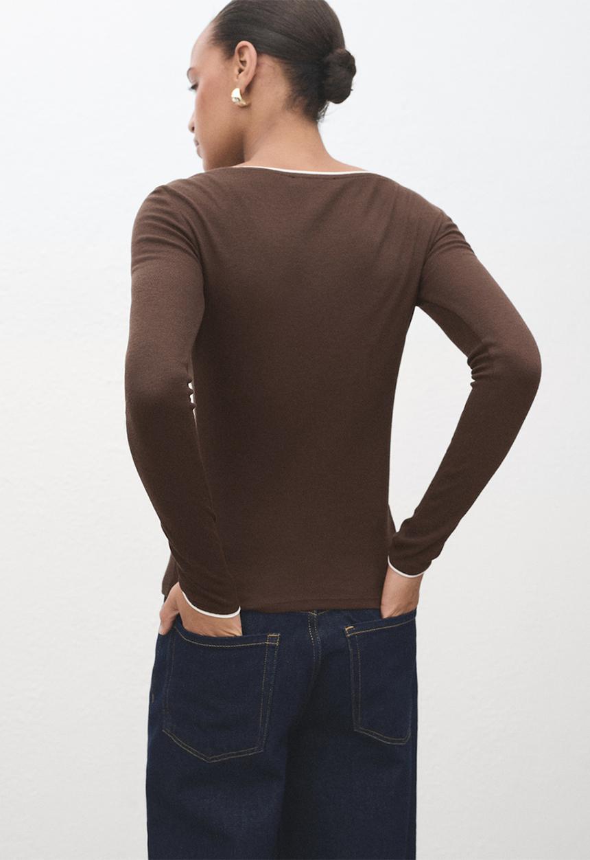 MANGO - Camiseta janet - brown
