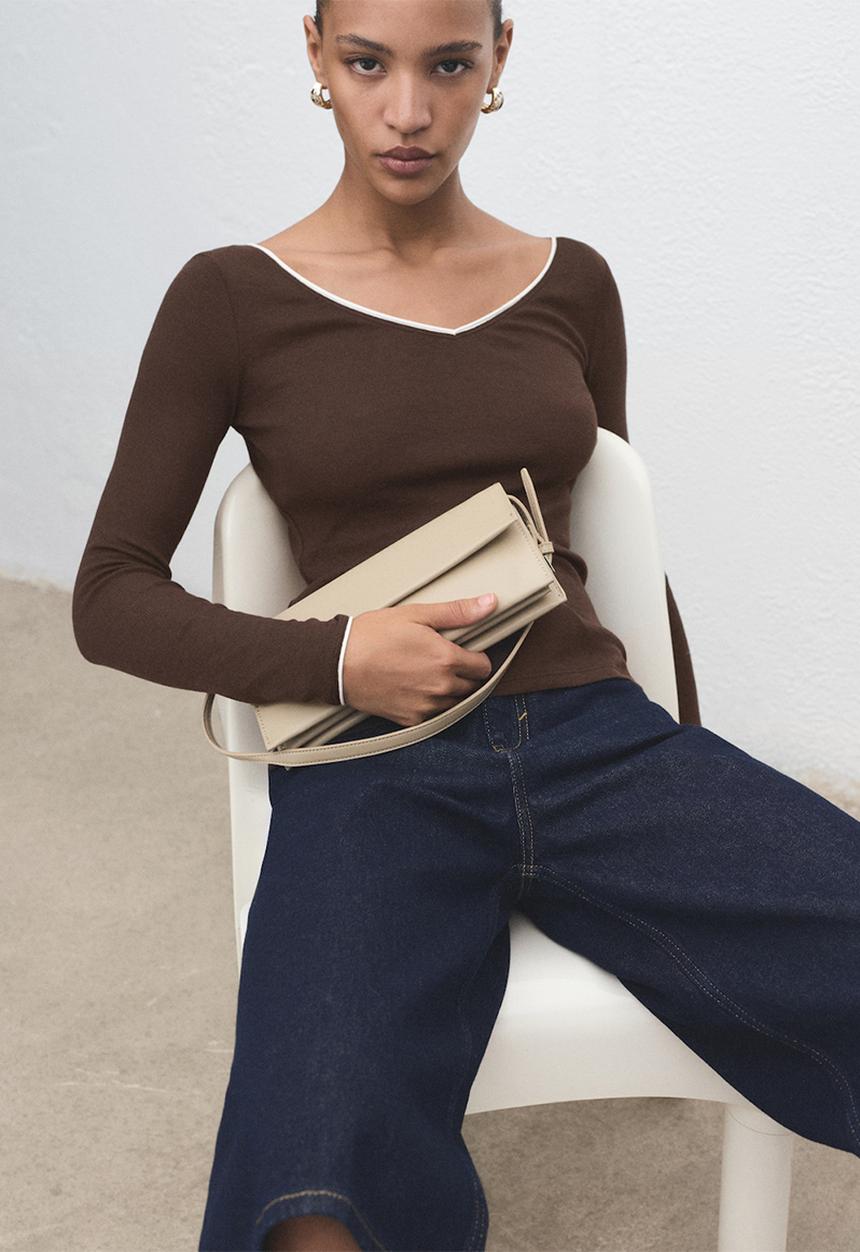 MANGO - Camiseta janet - brown