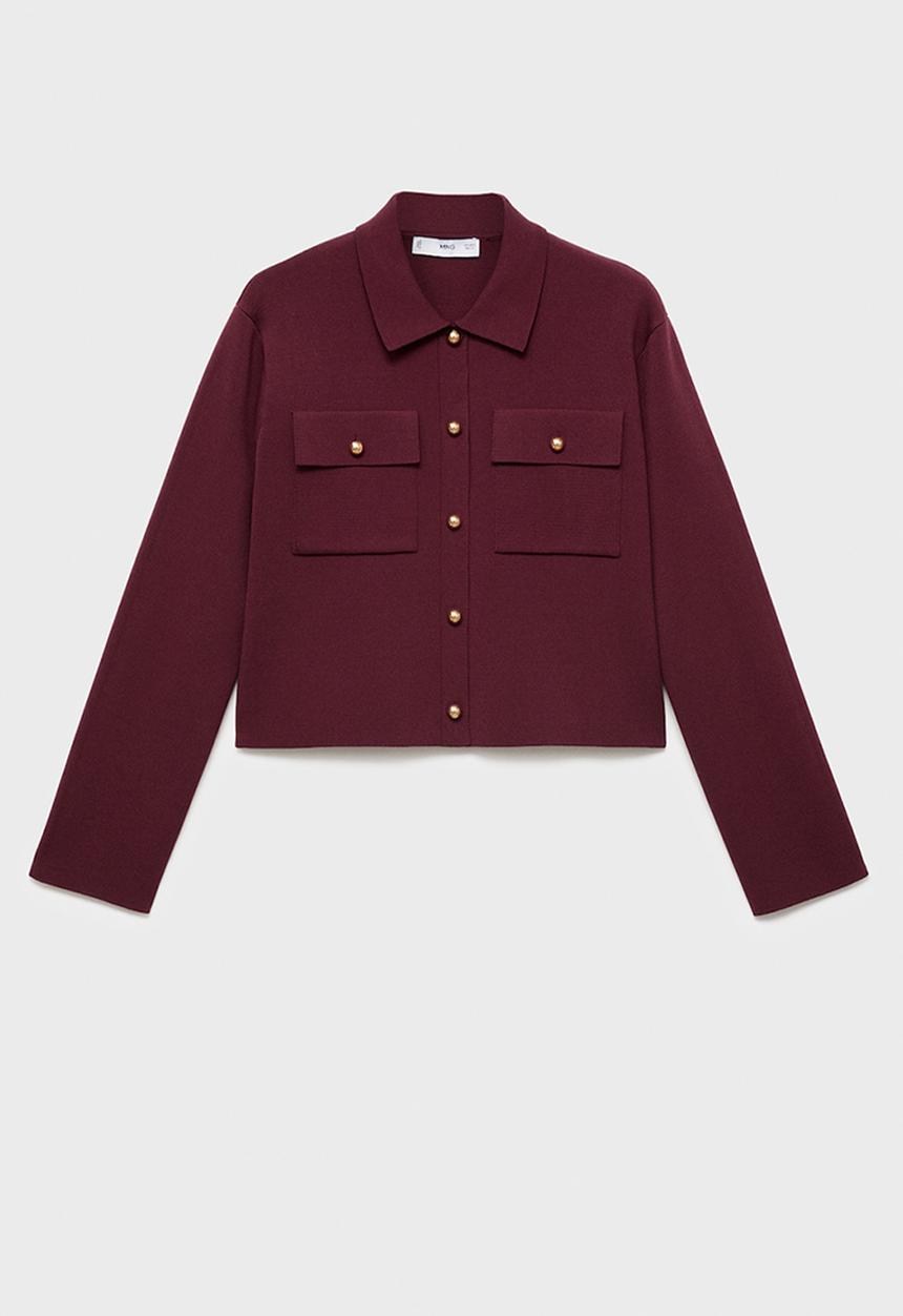MANGO - Jacket salmin  -  dark red