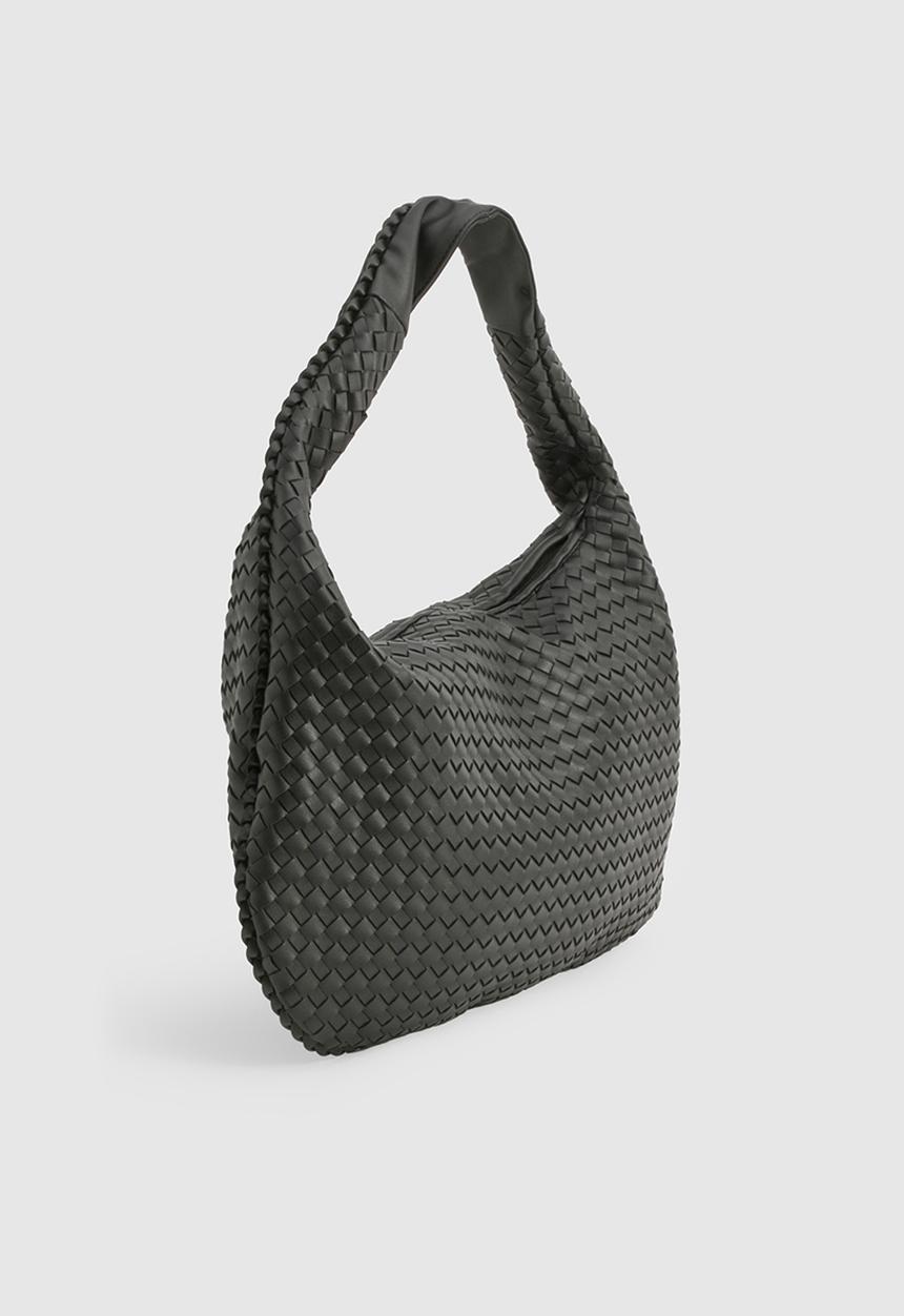 boohoo - Woven slouchy tote bag - black