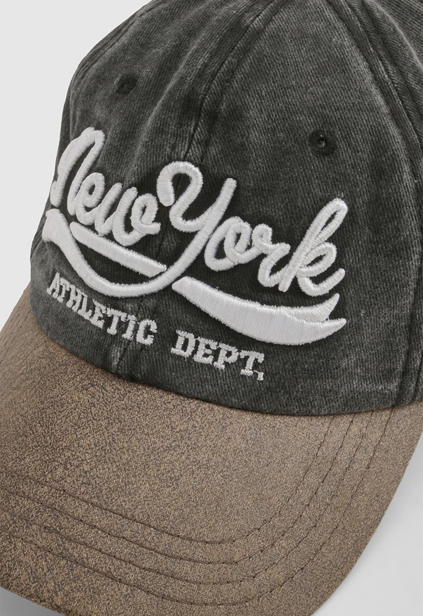 boohoo - New york embroidered baseball cap - grey