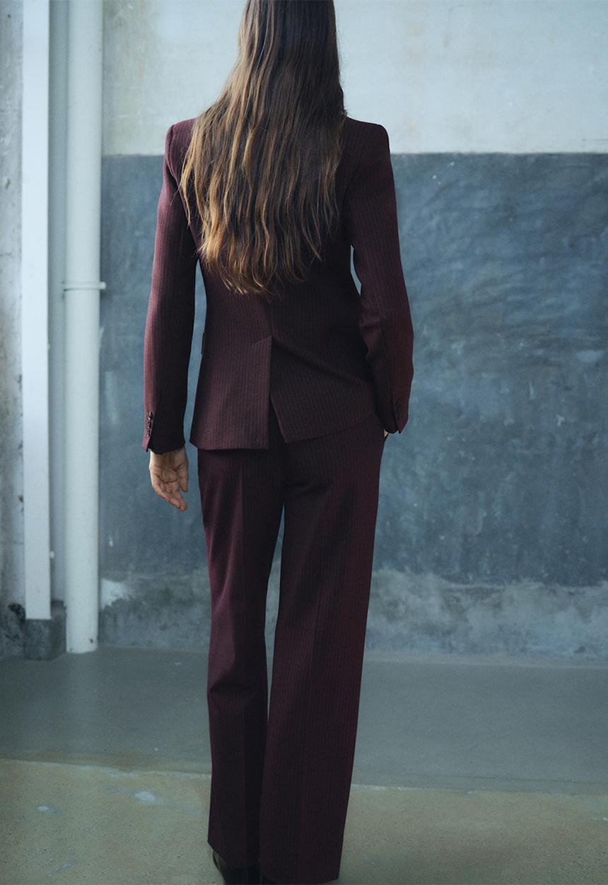 MANGO - Pantalon bergen - dark red