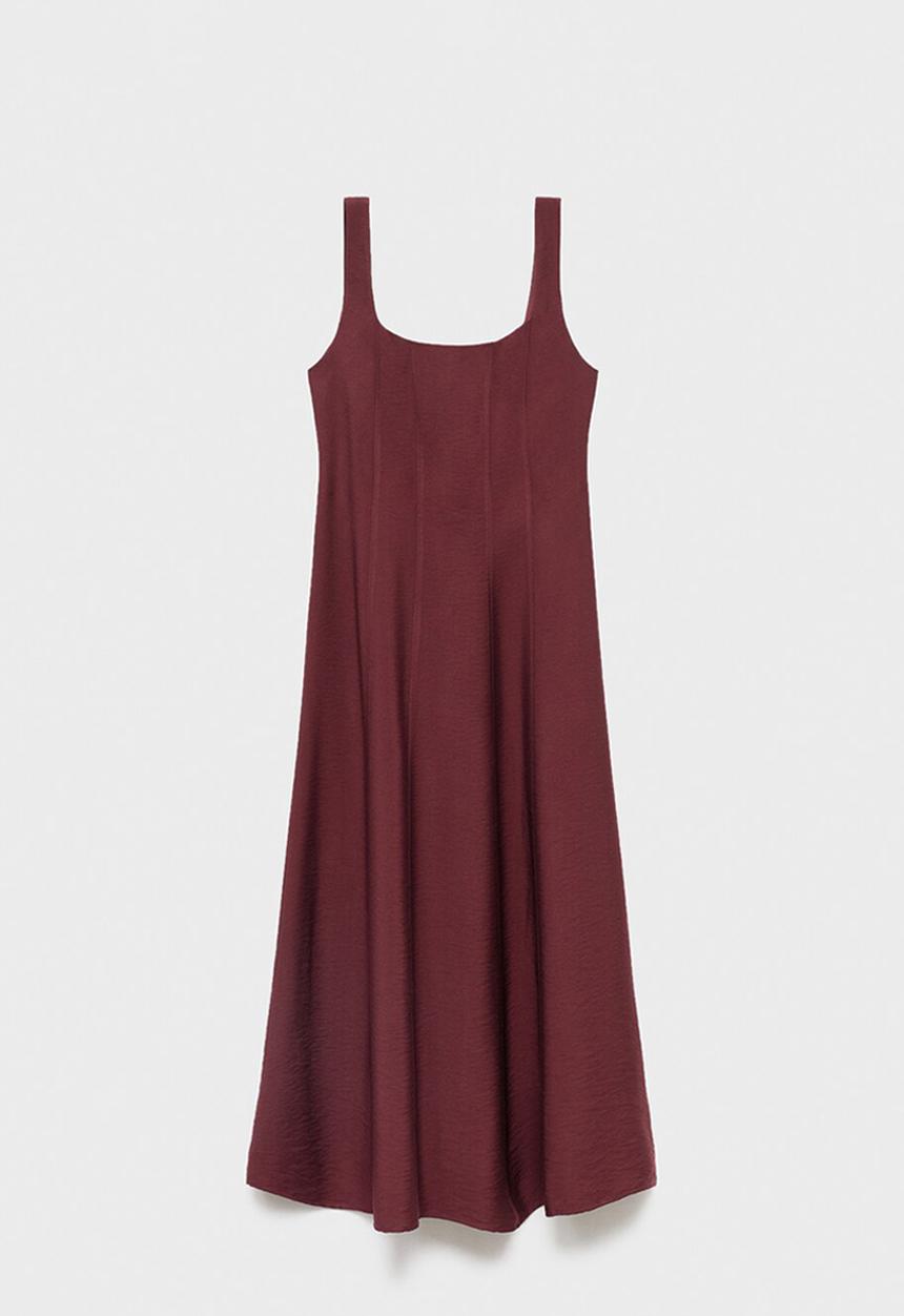 MANGO - Vestido roberts - dark red